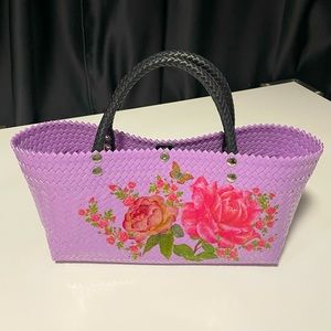 55 Pink Woven Reusable Shopping Tote